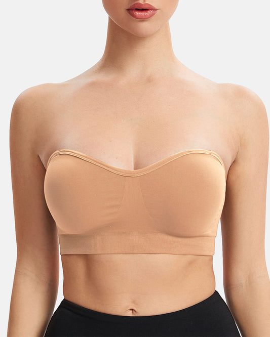 Non-Slip Seamless Wirefree Strapless Bandeau Bra