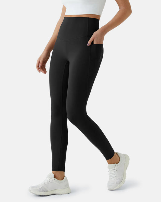 Tummy Control Butt Lifting Seamless Leggings with Pockets Squat Proof