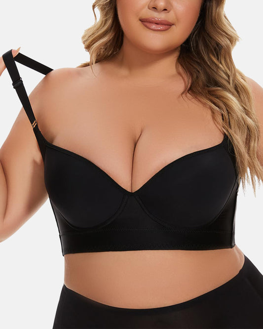 Full Back Coverage Bra Shape Plus Size Support Adjustable Straps