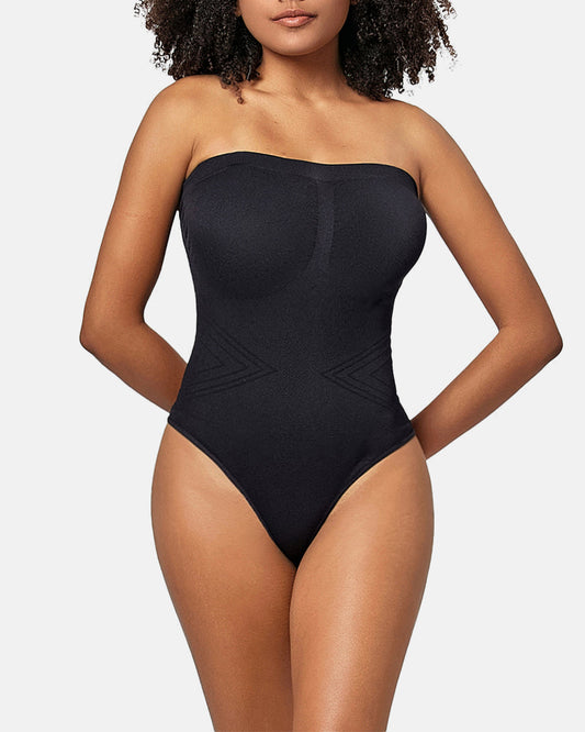 Body Moldeador Bandeau Sin Costuras con Tirantes Removibles