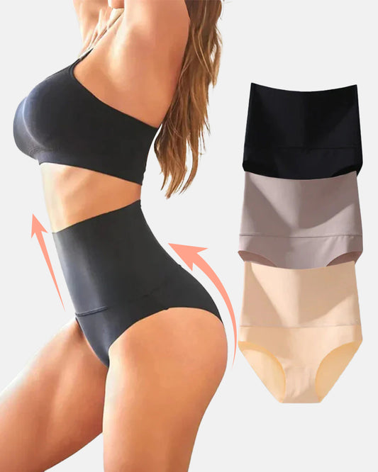 Paquete de 3 braguitas de control de abdomen de talle alto