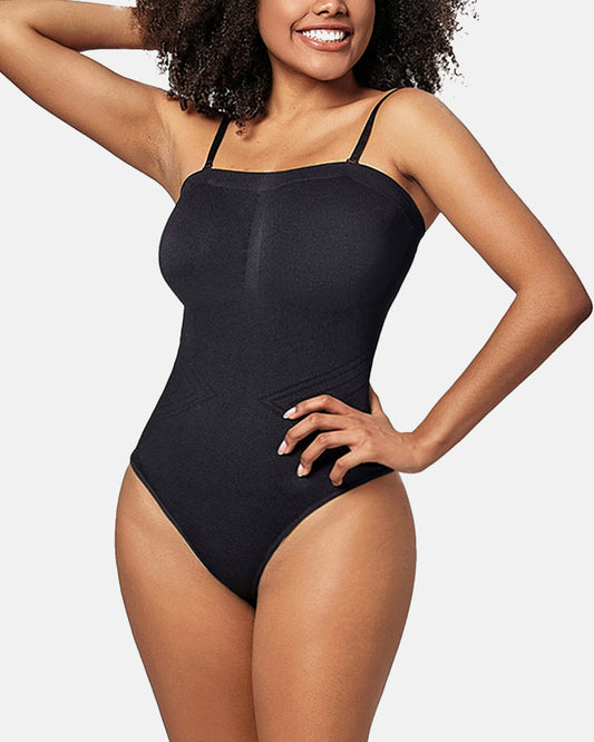 Body Moldeador Bandeau Sin Costuras con Tirantes Removibles
