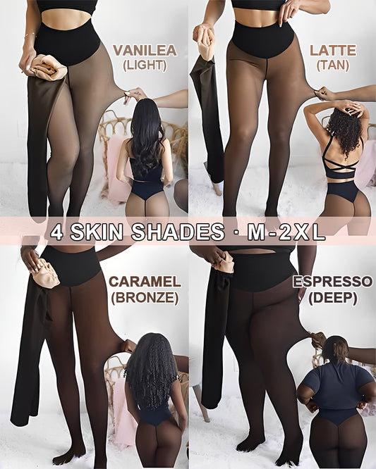 Slim-Fit Fleece Tights with Tummy Control Waistband-Buy 1 Get 1 Free