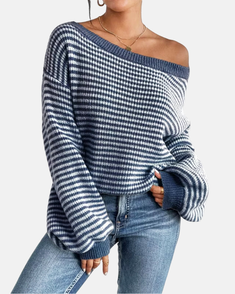 Women's Striped Knit Top