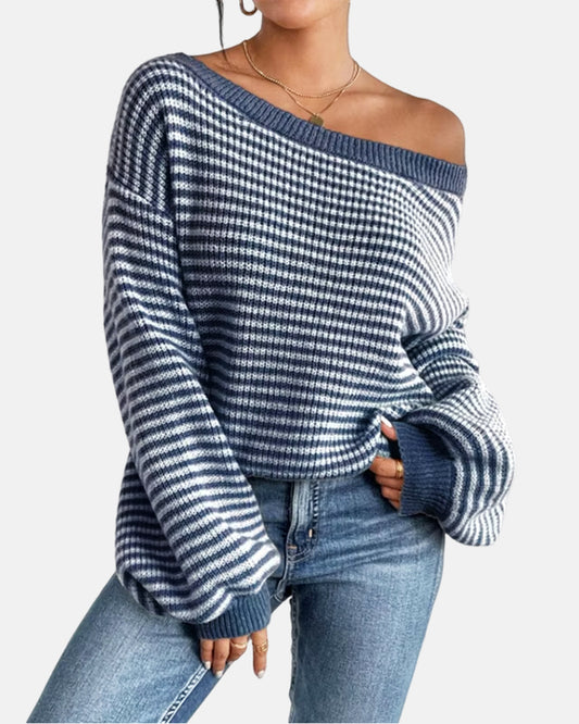 Women's Striped Knit Top