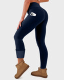 Winter Essentials High-Waisted Fleece Leggings with Pockets