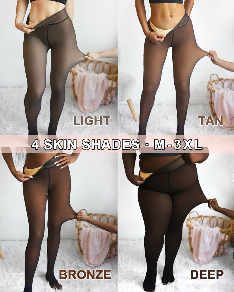 Warm Fleece Tights Slim Fit Tummy Control For Every Skin Tone