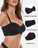 Full Support Non-Slip Convertible Bandeau Bra
