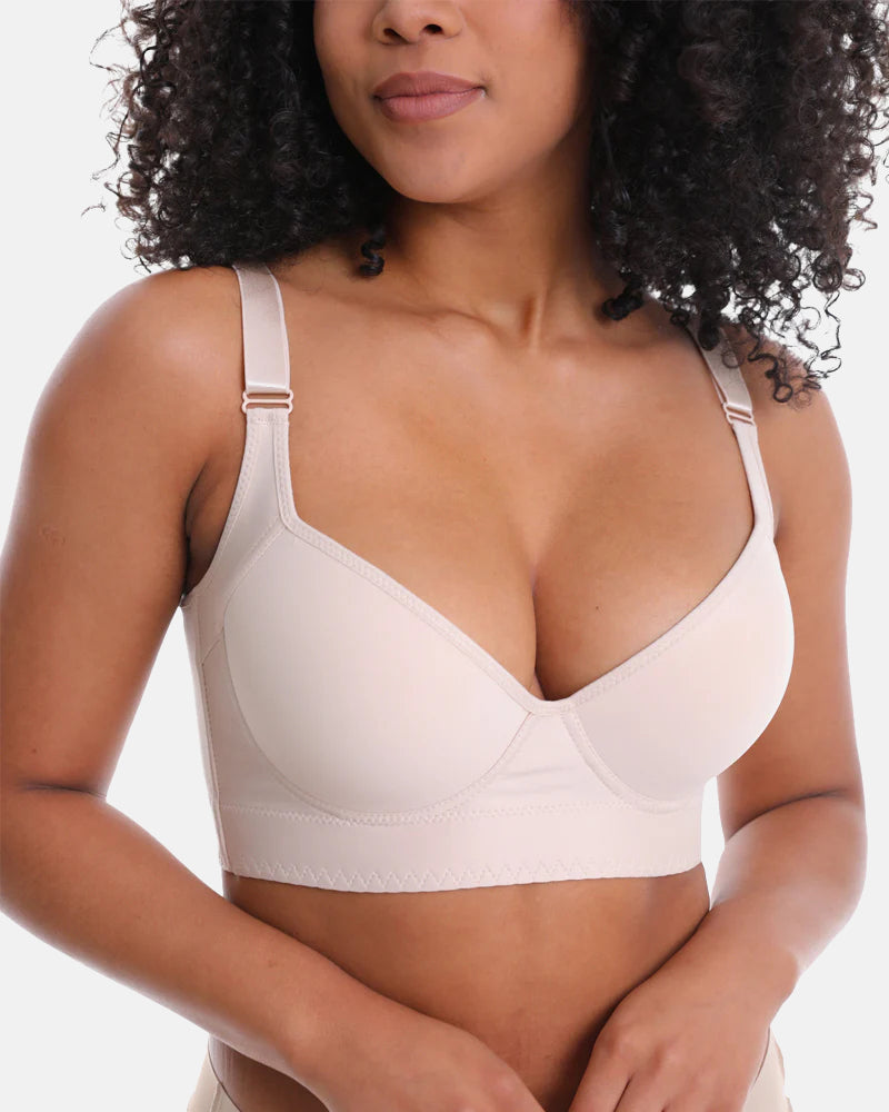 Full Back Coverage Underwire Push-Up Shaper Bra - All Sizes