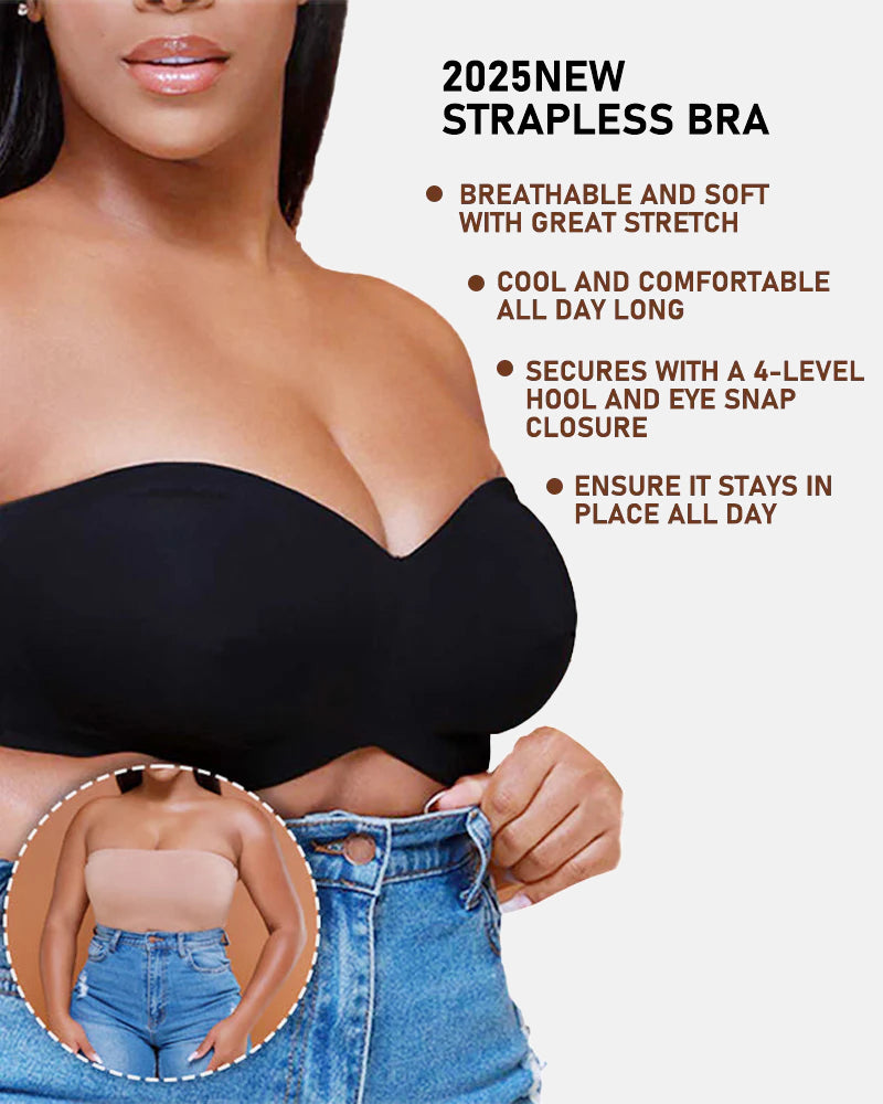 Full Support Non-Slip Convertible Bandeau Bra