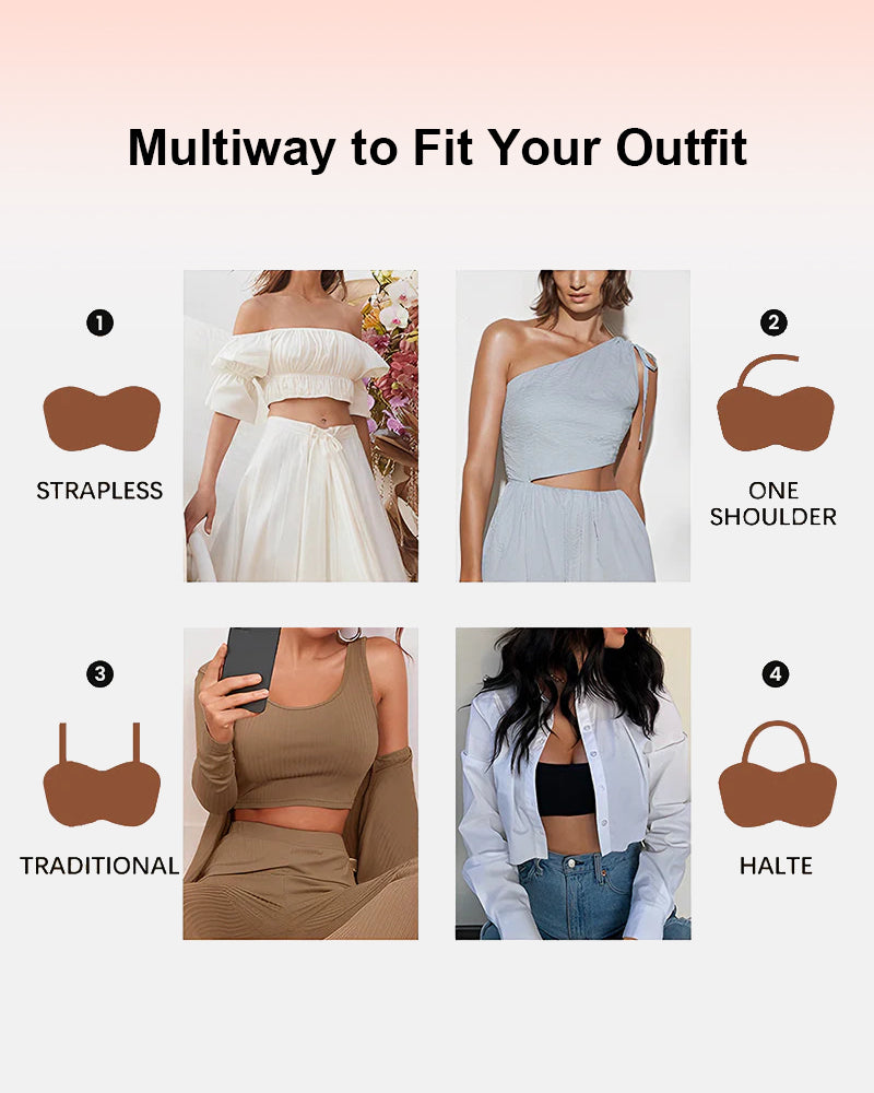 Full Support Non-Slip Convertible Bandeau Bra