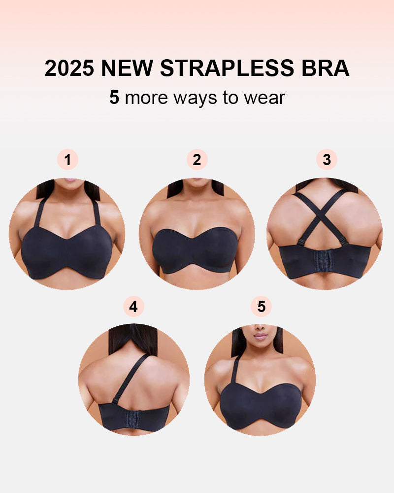 Full Support Non-Slip Convertible Bandeau Bra