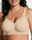 Wireless Support Bra with Full Coverage and Smooth Fit