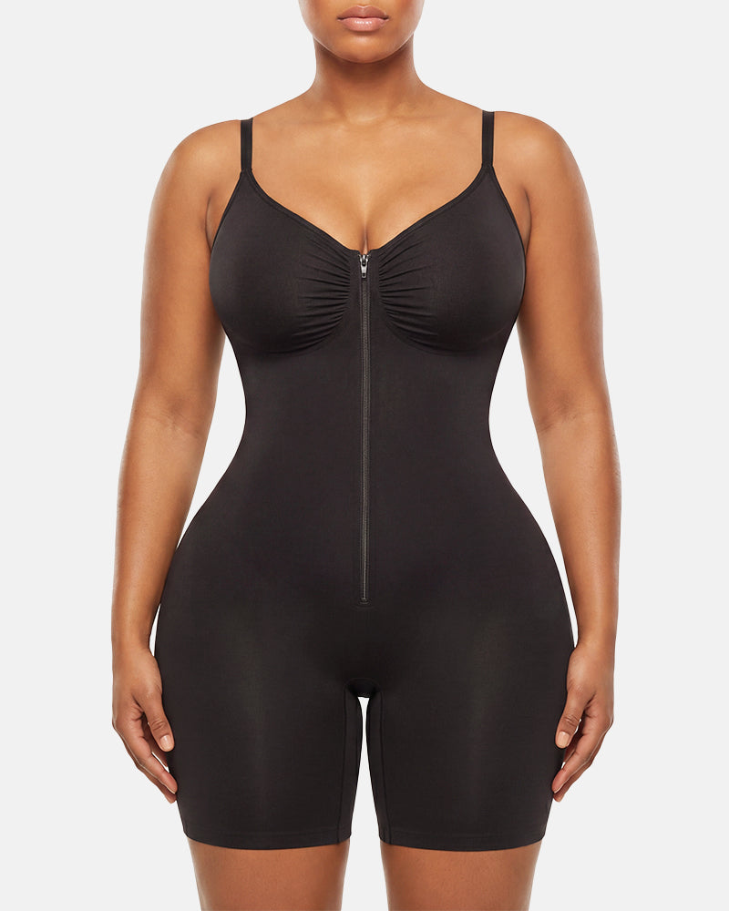Ultra-Stretch Zip-Up Bodysuit — Sculpting Support & All-Day Comfort