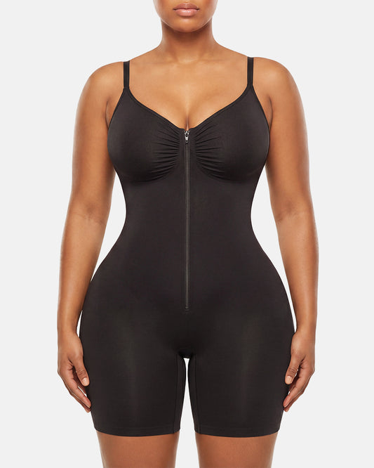 Ultra-Stretch Zip-Up Bodysuit — Sculpting Support & All-Day Comfort