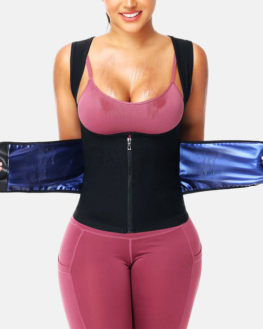 Women's Adjustable Sauna Tank Top with Heat Retention & Tummy Control