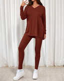 2026 Conjunto Informal de Descanso Camisas Extragrandes Leggings a Juego