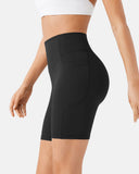 High Waisted Scrunch Butt Lifting Tummy Control Pocket Biker Shorts