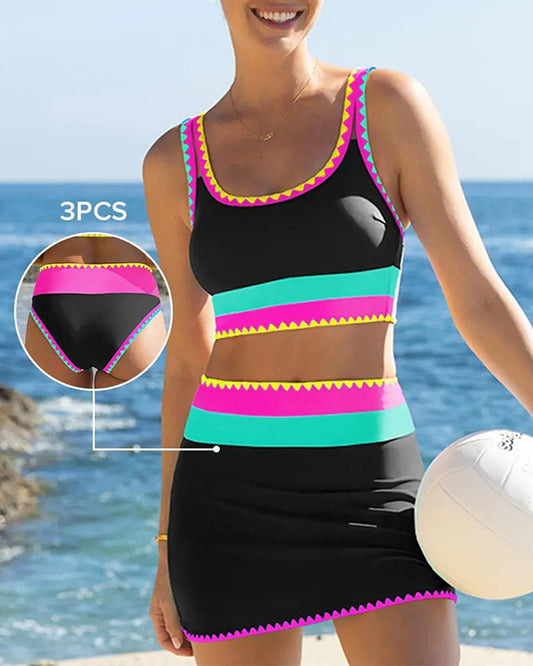 Tummy Control Swimsuits 3 Piece Bathing Suits