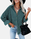 Oversized Boyfriend Corduroy Button Down Shirt