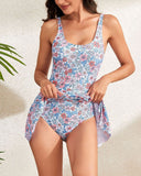 Vestido de baño control de abdomen con nudo modesto