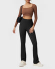 Ribbed Seamless High-Waist Flare Leggings