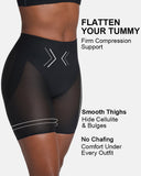 PowerUp Firm Compression Butt Lifter Shaper Shorts with Ruched Seam & Lift Bands