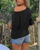 Solid Color Minimalist Loose Fit Short Sleeve T-shirt