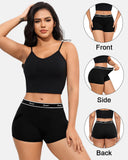 Women's Cotton High-waisted Boyshort Underwear 5-Pack
