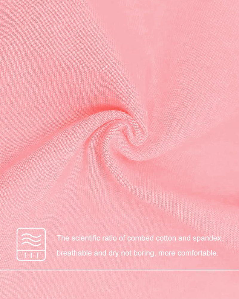 Women's Plain Letter Tape  Panties Set for Everyday Wear 6-Pack