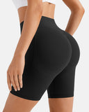 High Waisted Scrunch Butt Lifting Tummy Control Pocket Biker Shorts