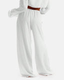 Women's Solid Pocket Pants Wide Leg
