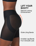 PowerUp Firm Compression Butt Lifter Shaper Shorts with Ruched Seam & Lift Bands