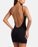 Vestido de playa con cuello de pico y encaje floral