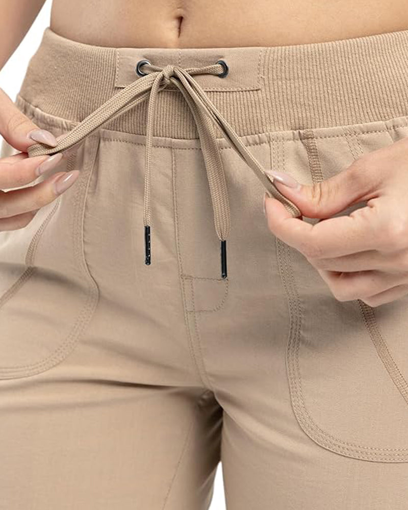 Pantalones Capri Cargo Ligeros Casuales de Verano para Mujer