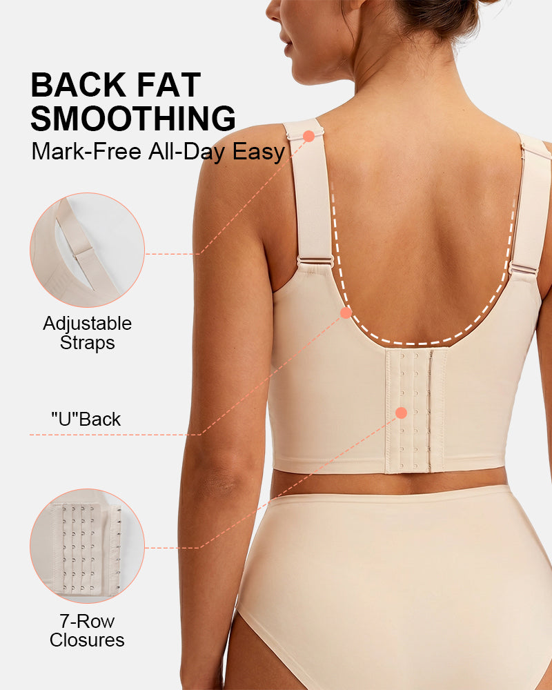Sujetador Push-Up de Gel Alisador para Espalda – Soporte Sin Costuras para Tallas Grandes