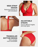 Traje de baño de una pieza con control de abdomen y escote en V profundo