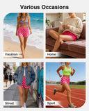 Checkered Drawstring Elastic Waist Casual Shorts with Pockets