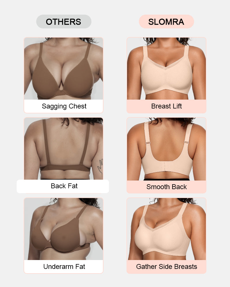 V Mesh Seamless Push-Up Wireless Bra