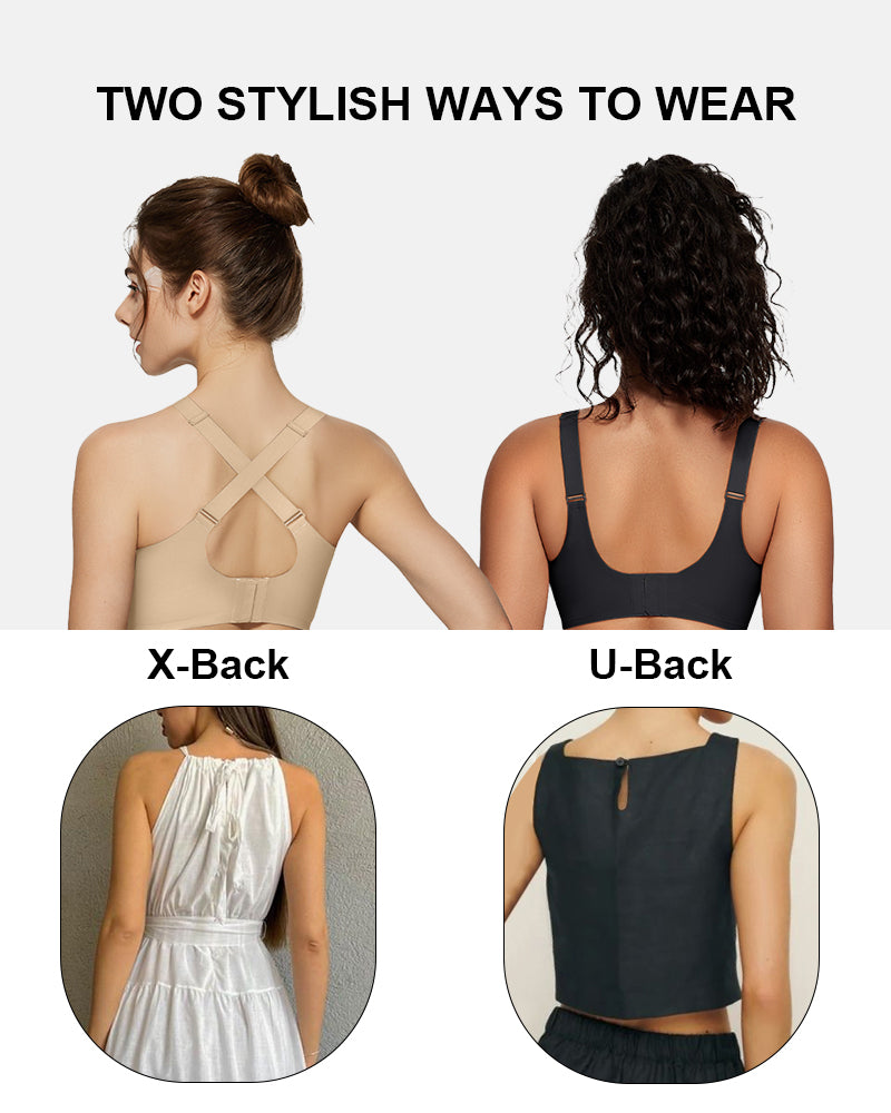 V Mesh Seamless Push-Up Wireless Bra