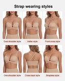 Strapless Front Closure Bra with Push Up Padded - Supportive & Seamless