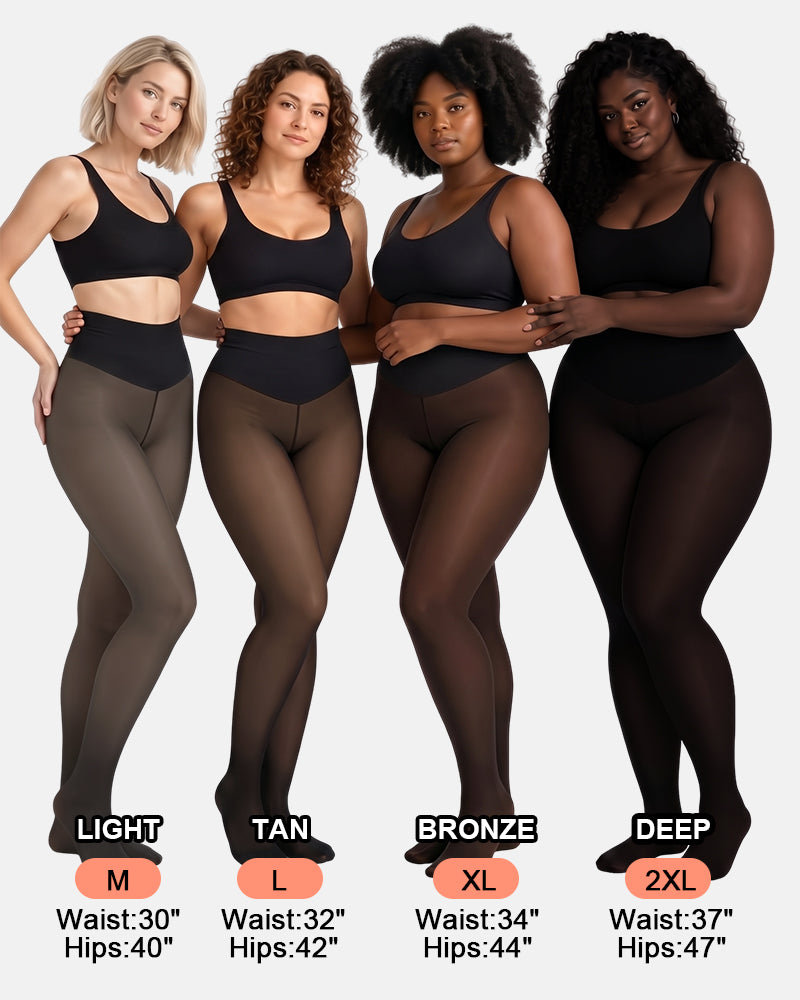 Slim-Fit Fleece Tights with Tummy Control Waistband（Buy 1 Get 1 Free）