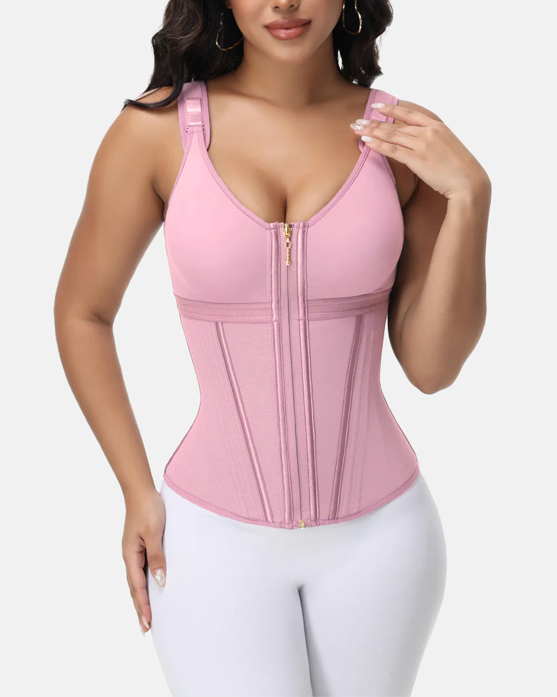 Double-Layer Tummy Control Waist Shaper Vest With Bra