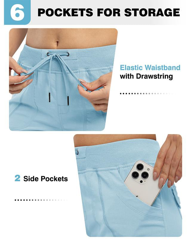 Pantalones Capri Cargo Ligeros Casuales de Verano para Mujer