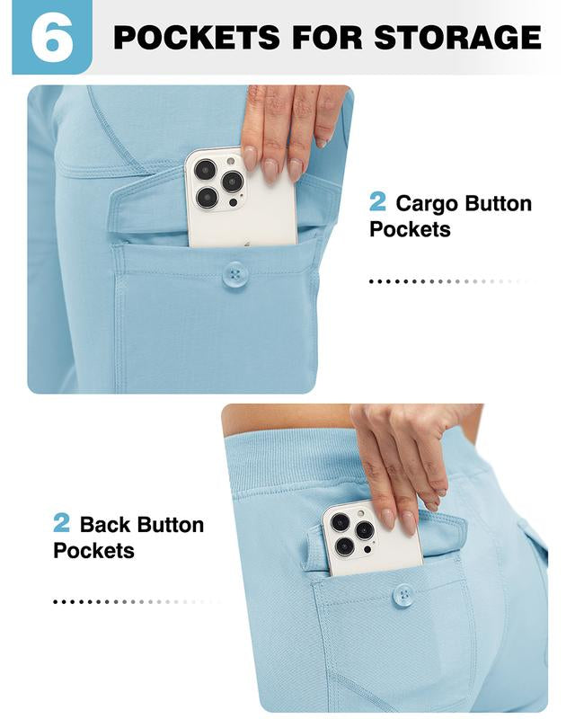 Pantalones Capri Cargo Ligeros Casuales de Verano para Mujer