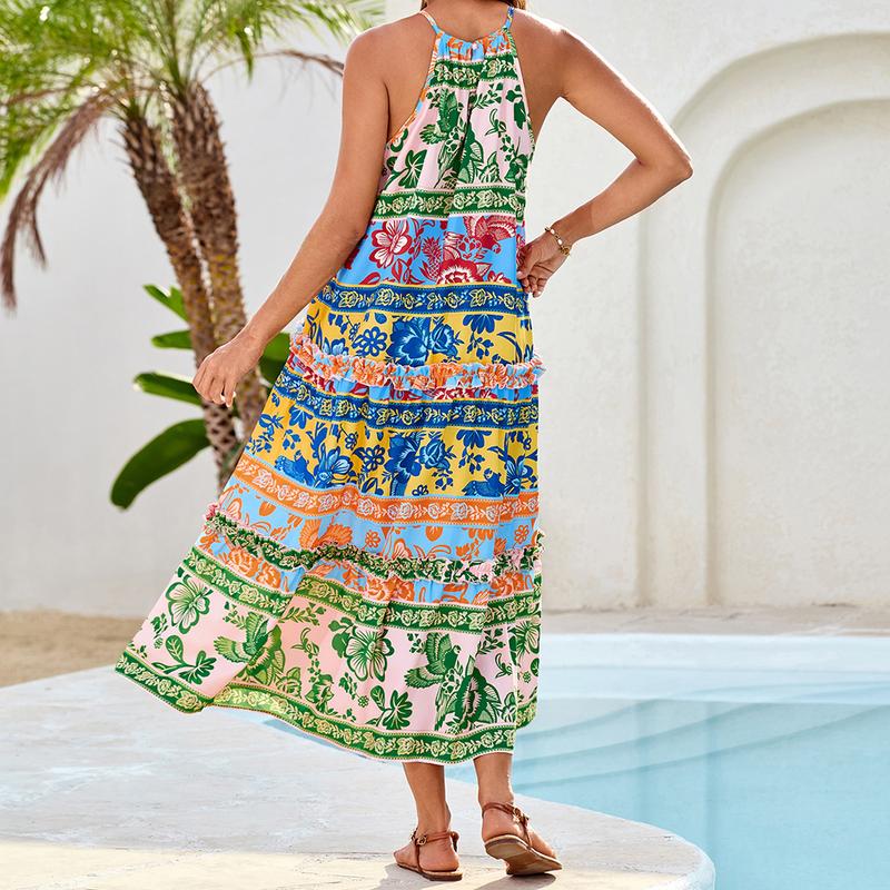 Elegantes vestidos boho largos y fluidos