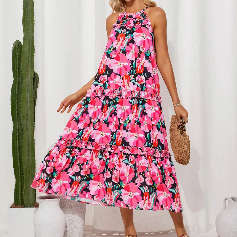 Elegantes vestidos boho largos y fluidos