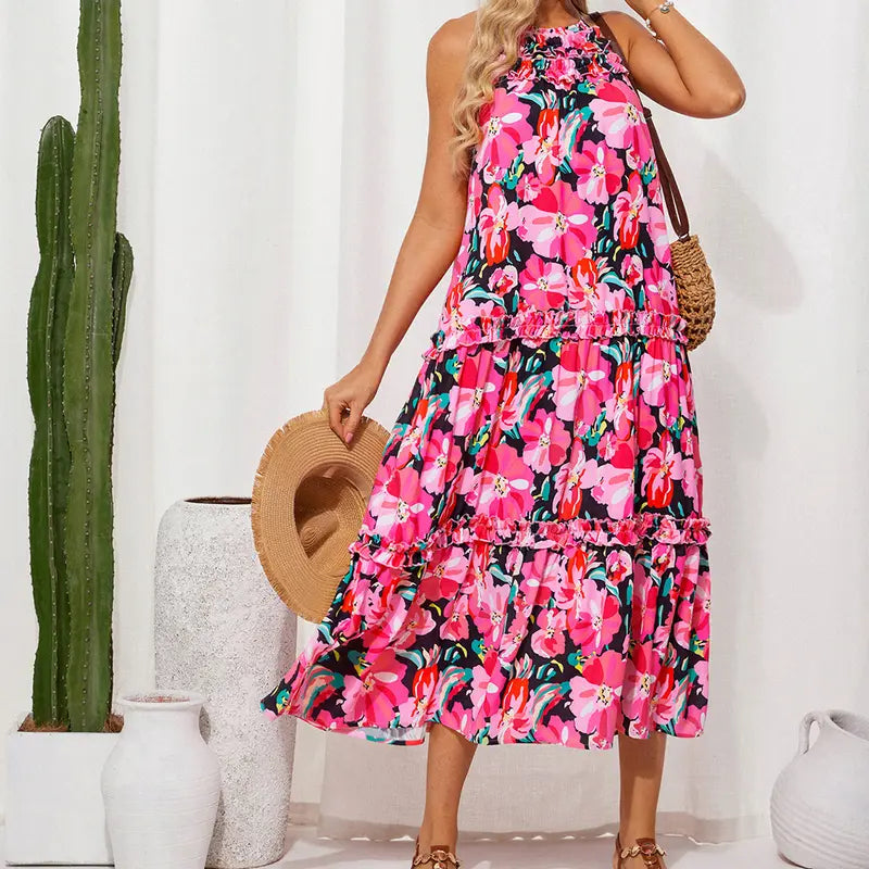 Elegantes vestidos boho largos y fluidos