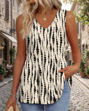 Tops de tirantes peplum fluidos con cuello en V sin mangas para mujer