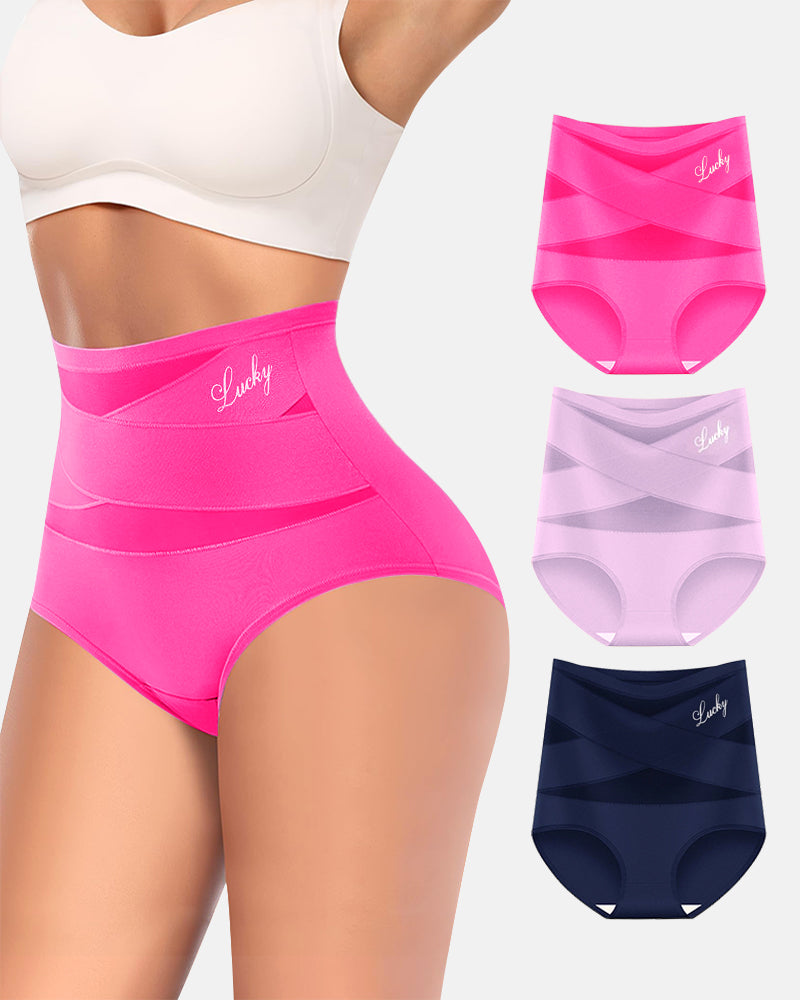 Lucky High-Waist Tummy Control Seamless Shaping Panties (5 Pack)